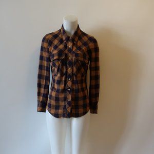 ISABEL MARANT ETOILE BUTTON-UP SILK SHIRT 0*